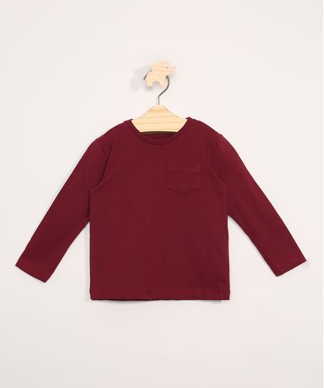 Camiseta-Infantil-Manga-Longa-Basica-com-Bolso-Vinho-9429787-Vinho_1