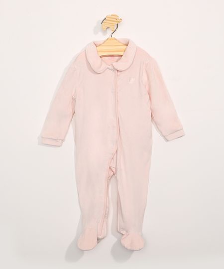 Macacao-de-Plush-Infantil-Manga-Longa-com-Bordado-Rosa-Claro-9966444-Rosa_Claro_1