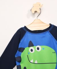 Camiseta-de-Praia-Infantil-Manga-Longa-Dinossauro-Raglan-com-Protecao-UV50--Verde-9980513-Verde_4