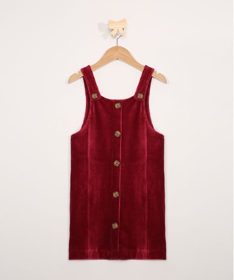 Salopete-de-Veludo-Infantil-com-Botoes-Vinho-9820219-Vinho_1
