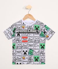 Camiseta-Infantil-Manga-Curta-Estampada-de-Minecraft-Branca-9979081-Branco_1