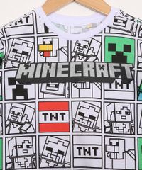 Camiseta-Infantil-Manga-Curta-Estampada-de-Minecraft-Branca-9979081-Branco_2