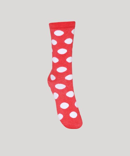 Meia-Feminina-Cano-Alto-Estampada-Poa-com-Bordado-Minnie-Vermelha-9986915-Vermelho_1