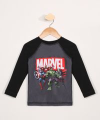 Camiseta-de-Praia-Infantil-Manga-Longa-Os-Vingadores-Raglan-com-Protecao-UV50--Preta-9981086-Preto_1
