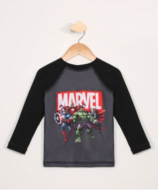 Camiseta-de-Praia-Infantil-Manga-Longa-Os-Vingadores-Raglan-com-Protecao-UV50--Preta-9981086-Preto_1