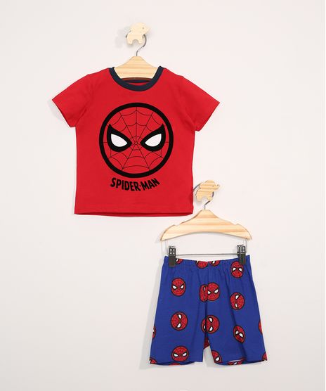 Pijama-Infantil-Manga-Curta-Homem-Aranha-Vermelho-9976890-Vermelho_1