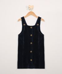 Salopete-de-Veludo-Infantil-com-Botoes-Azul-Marinho-9820218-Azul_Marinho_1