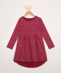 Vestido-de-Moletom-Infantil-Estampado-de-Poa-Manga-Longa-Vermelho-9806452-Vermelho_1