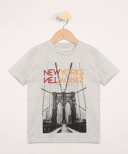 Camiseta-Infantil-Manga-Curta--New-Yorks--Cinza-Mescla-Claro-9976745-Cinza_Mescla_Claro_1