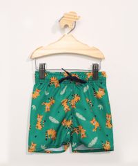 Bermuda-Surf-Infantil-Estampada-de-Tigres-com-Cordao-Verde-9979734-Verde_1