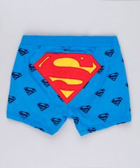 Short-Infantil-Super-Homem-Estampado-em-Algodao---Sustentavel-Azul-8928660-Azul_1