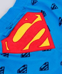 Short-Infantil-Super-Homem-Estampado-em-Algodao---Sustentavel-Azul-8928660-Azul_4