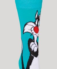 Meia-Masculina-Cano-Alto-Piu-Piu-e-Frajola-Azul-9980713-Azul_4