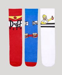 Kit-de-3-Meias-Masculinas-Cano-Alto-Os-Simpsons-Multicor-9980722-Multicor_2
