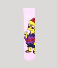 Meia-Masculina-Cano-Alto-Lisa-Simpson-Rosa-Claro-9980731-Rosa_Claro_2