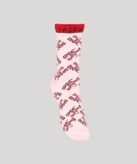 Meia-Feminina-Cano-Alto-Friends-Lagostas-Vermelha-9977768-Vermelho_1