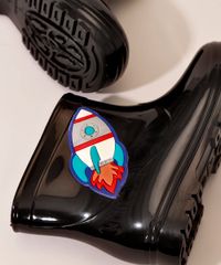 Galocha-Infantil-Luelua-Astronauta-e-Foguete-Preta-9987654-Preto_3