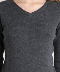 Sueter-Feminino-Basico-em-Trico-Manga-Longa-Decote-V-Cinza-Mescla-Escuro-8839960-Cinza_Mescla_Escuro_4 Sueter-Feminino-Basico-em-Trico-Manga-Longa-Decote-V-Cinza-Mescla-Escuro-8839960-Cinza_Mescla_Escuro_4