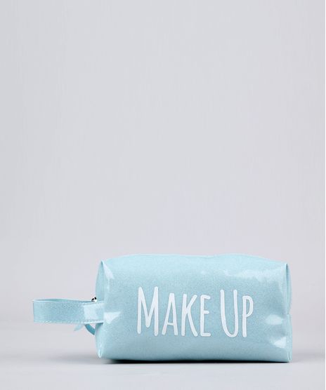 Necessaire-Feminina-de-Plastico-com-Glitter--Make-Up--Azul-Clara-8756182-Azul_Clara_1