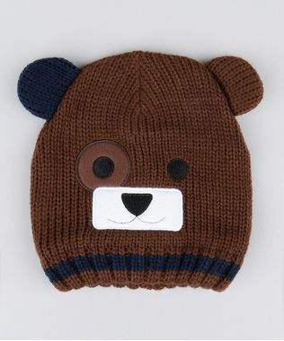 Gorro-Infantil-com-Bordado-de-Urso-Marrom-8868163-Marrom_1