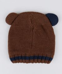Gorro-Infantil-com-Bordado-de-Urso-Marrom-8868163-Marrom_2