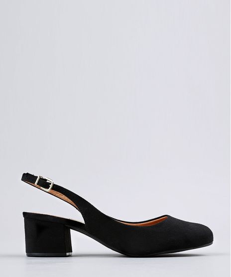 Scarpin-Feminino-Bico-Redondo-Vizzano-com-Abertura-Salto-Baixo-em-Suede-Preto-9191104-Preto_1