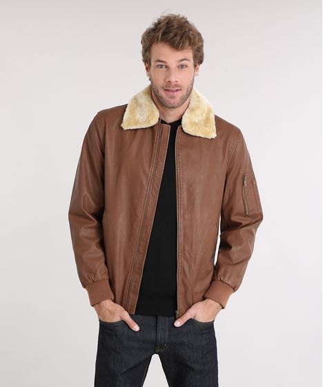 jaqueta leather masculina