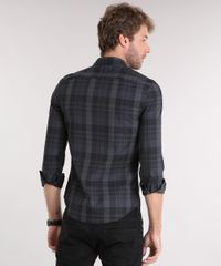 Camisa-Masculina-Slim-Xadrez-Manga-Longa-Chumbo-8856170-Chumbo_2
