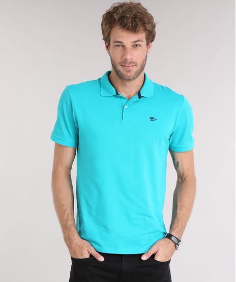 Polo-Masculina-Basica-em-Piquet-Manga-Curta--Verde-Agua-8317616-Verde_Agua_1