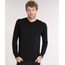 Sueter-Masculino-Basico-em-Trico-Manga-Longa-Gola-V-Preto-8848759-Preto_1
