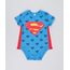 Body-Infantil-Super-Homem-Estampado-com-Capa-Manga-Curta-Decote-Redondo-em-Algodao---Sustentavel-Azul-8928774-Azul_1