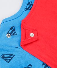 Body-Infantil-Super-Homem-Estampado-com-Capa-Manga-Curta-Decote-Redondo-em-Algodao---Sustentavel-Azul-8928774-Azul_4