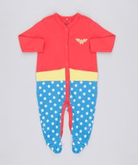 Macacao-Infantil-Mulher-Maravilha-com-Estampa-de-Estrelas---Faixa-de-Cabelo-em-Algodao---Sustentavel-Vermelho-8928739-Vermelho_1