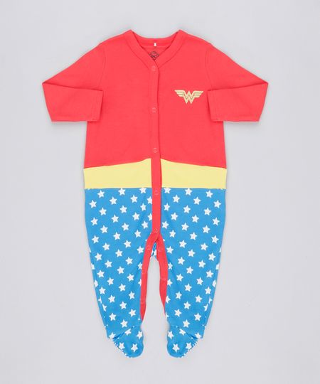 Macacao-Infantil-Mulher-Maravilha-com-Estampa-de-Estrelas---Faixa-de-Cabelo-em-Algodao---Sustentavel-Vermelho-8928739-Vermelho_1