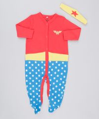 Macacao-Infantil-Mulher-Maravilha-com-Estampa-de-Estrelas---Faixa-de-Cabelo-em-Algodao---Sustentavel-Vermelho-8928739-Vermelho_3