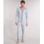 Pijama-Masculino-Gola-V-com-Botoes-Manga-Longa-Cinza-Mescla-Claro-8611091-Cinza_Mescla_Claro_1
