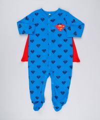 Macacao-Infantil-Super-Homem-Estampado-com-Capa-Removivel-em-Algodao---Sustentavel-Azul-8928646-Azul_1