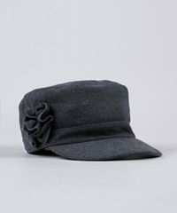 Boina-Feminina-com-Floral-Aba-Curva-em-Feltro-Chumbo-9200520-Chumbo_3