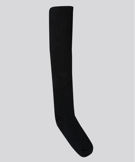 Meia-Feminina-5-8-Canelada--Preta-9140041-Preto_1