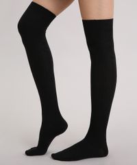 Meia-Feminina-5-8-Canelada--Preta-9140041-Preto_2