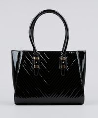 Bolsa-Feminina-Shoulder-em-Verniz-com-Textura-Preta-8872713-Preto_1
