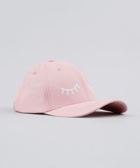 Bone-Feminino-com-Bordado-Olhos-Aba-Curva-Rose-9200528-Rose_3