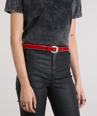 Cinto-Feminino-em-Veludo-com-Tachas-Vermelho-9166382-Vermelho_2