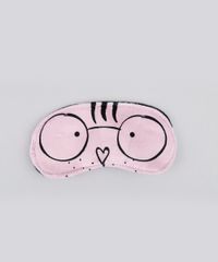 Kit-de-Apoio-de-Cabeca---Tapa-Olho-Estampado-de-Gatinhos-Rose-9117695-Rose_3