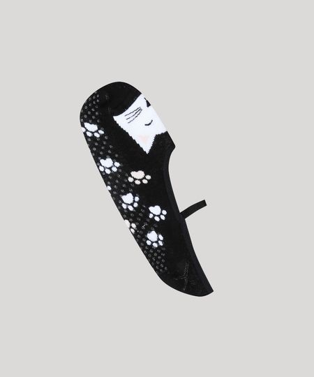 Meia-Sapatilha-com-Estampa-de-Gatinho--Preta-9146574-Preto_1 Meia-Sapatilha-com-Estampa-de-Gatinho--Preta-9146574-Preto_1