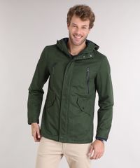 Parka-Masculina-com-Capuz-Gola-Alta-com-Bolsos-Verde-Militar-8841713-Verde_Militar_1