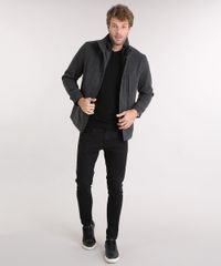 Casaco-Masculino-com-Sobreposicao-Gola-Alta-Cinza-Mescla-Escuro-8868609-Cinza_Mescla_Escuro_3