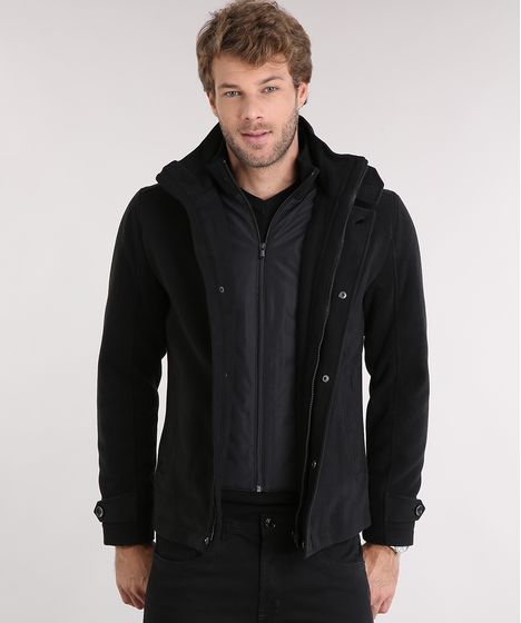 casaco masculino com ziper