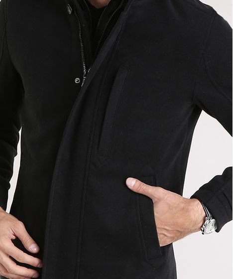 casaco masculino preto