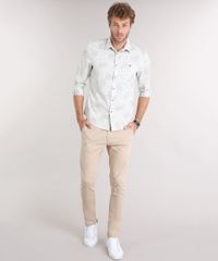Camisa-Masculina-Comfort-Estampada-Floral-Manga-Longa-com-Bolso-Bege-Claro-8859416-Bege_Claro_3